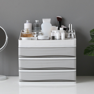 Manufacturer Drawer Cosmetics Storage Box Nordic Plastic Jewellery Lipstick Finishing Box Multi-Layer Desk Cabinet
