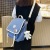 New Ins Retro Mori Style Schoolbag Female Japanese Girl Cute Preppy Style Dual-Use Crossbody Bag Student Backpack