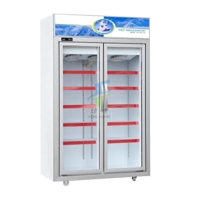 Double Door Freezing Display Cabinet Refrigerated Food Fresh-Keeping Cabinet Quick-Frozen Pork Seafood Meatball Cabinet Freezer