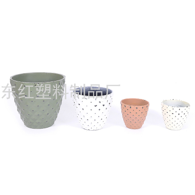 Melamine Flowerpot Plastic Flowerpot Artificial Flower Flowerpot Vase Imitation Porcelain Flowerpot Marbled Effect Y112pc