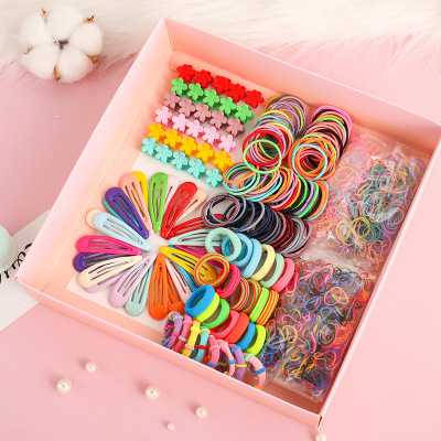 Hair Accessories Female Korean Hairpin Headband Gift Set Girl Baby Small Flower Grip BB Clip Children's Rubber Band Hair Rope Female