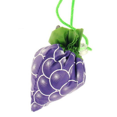 Factory Wholesale Fruit Grape Green Shopping Bag Folding Portable Strawberry Bag Customizable Logo Printing Advertising
