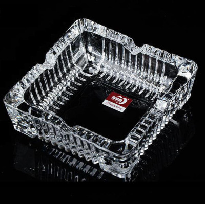 Revised Square Advertising Gift Ashtray Creative Crystal Glass Ashtray Office Home