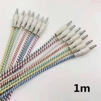 3.5mm Injection Molding Silver-Plated Head Audio Cable, Public-to-Public Vehicle-Mounted Mobile Phone Computer Audio Cable