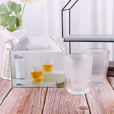 Promotional Novelties Two-Piece Cup Gift Box Home Creative Cold Water Cup Heat-Resistant Milk Juice Tea Cup