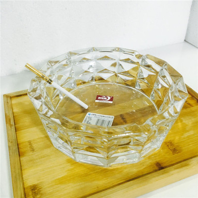 Green Apple Genuine Large Ashtray Diamond Ashtray Transparent New High White Glass Super Thick Diameter 19cm