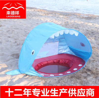 Beach Shark Children's Tent Convenient Folding Ball Pool Outdoor Toy Sunshade Playing with Water Game House One Piece Dropshipping