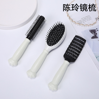 Home Hair Curling Comb Men's and Women's Air Cushion Airbag Massage Comb Vent Comb Cute Inner Buckle Shape Internet Celebrity Cylindrical Roller Comb