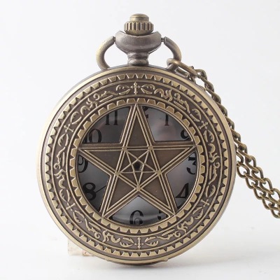 Stall Campus Store Grab Goods Creative Clear Digital Five-Star Clamshell Pocket Watch Student Watch