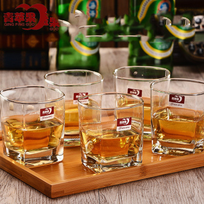 Glass Whiskey Beer Water Cup Square Cup Bar KTV Wine Glass Household Tea Cup