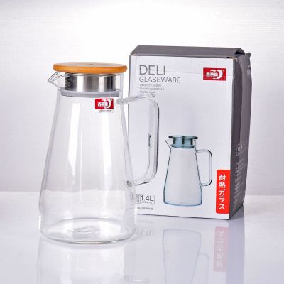 Green Apple Glass Cold Water Bottle Water Pitcher Household High Temperature Resistant Explosion-Proof Cold Water Cup Household Large Capacity Kettle