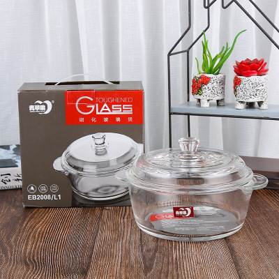 Wholesale European-Style High-End Brown Glass Bowl Set Thickened Crystal Soup POY Kitchen Tableware with Lid Gift Set