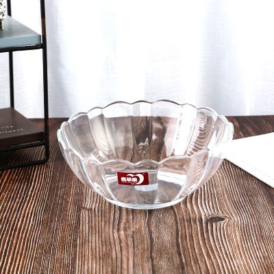 Transparent Glass Fruit Salad Bowl Plate Household Large Cute Japanese and Nordic Style Bird's Nest Dessert Bowl