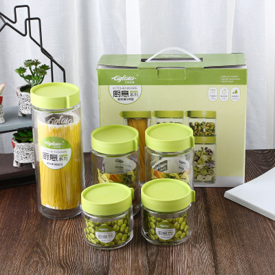 Ageliya Set Food Crisper Kitchen Finishing Storage Sealed Box Refrigerator Storage Box Storage Jar