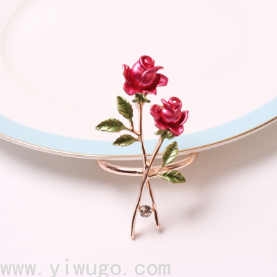 New Valentine's Day Table Ornament Rose Napkin Ring