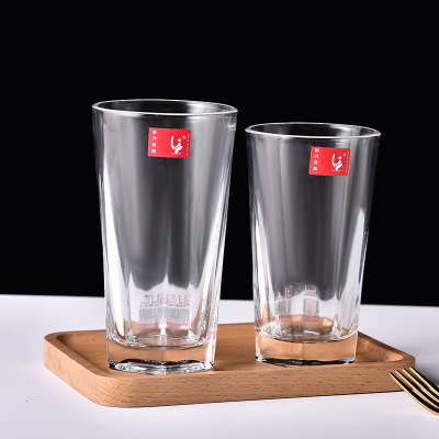 Qianli Glass Cup Juice Milk Breakfast Water Cup Transparent Whiskey Shot Glass Pentagram Beer Steins KTV Commercial Use