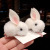 Internet Celebrity Ins Girl Heart Cute Three-Dimensional Bunny Rubber Band Korean Simple Cartoon Barrettes Dual-Use