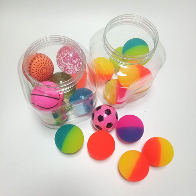 Rubber Bouncy Ball Jumping Ball Barrel Mixed Color 60# Ball