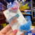 Korean Style Children Girl Colored Loving Heart Quicksand Barrettes Transparent Sequins Hair Clip Side Clip Student Cute Princess Hair Accessories