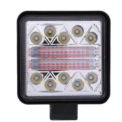 Modified off-Road Spotlight Motorcycle Spotlight Direct Sales Exclusive for Cross-Border LED Square Lamp Vehicle Working Light 17W