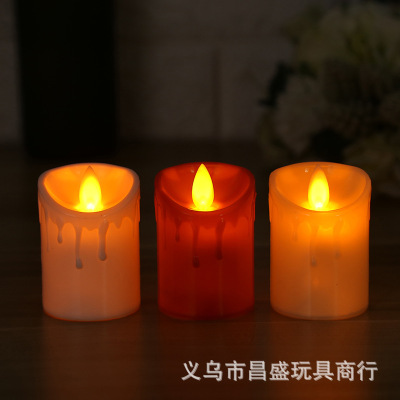 LED Electronic Candle Light Christmas Decoration Tears Candle Lead Street Lamp Swing Craft Simulation Small Tears