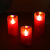 Red Electric Candle Lamp Three-Piece Luminous Small Light DIY Decoration Romantic Scene Birthday Party Layout