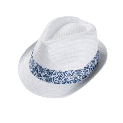 Customized Stitching Processing 2021 Hot Sale Men's European and American Spring and Summer Hot-Selling Small Brim Sunshade Paper Cloth Billycock Straw Hat