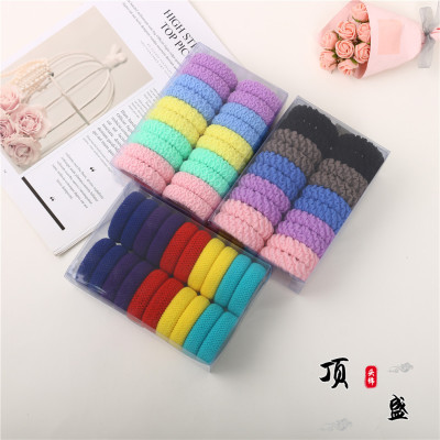 Colorful Hair Band rubber band women's hair rope Mori Style simple tie hair holster high stretch traceless hair rope