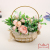 Artificial Flower Garden Rattan Artificial Flower Portable Flower Basket Living Room Decoration Flowers Set Decoration Creative Flower Silk Flower Display