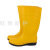 Yellow Rain Boots Long-Top Rain Shoes Non-Slip Rubber Shoes High-Top Rain Boots Construction Site Labor Protection Shoes