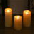 Oblique Swing Double Light Luminous LED Electronic Candle Three-Piece Set Simulation Flame Smoke-Free Double Light Christmas Fake Candle