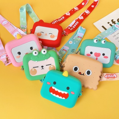 2021 New Square Silicone Coin Purse Toy Story Little Sister Net Red Bag Card Package Factory Direct Sales
