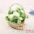 Artificial Flower Garden Rattan Artificial Flower Portable Flower Basket Living Room Decoration Flowers Set Decoration Creative Flower Silk Flower Display