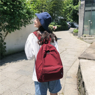 Schoolbag Female Korean Harajuku Ulzzang Versatile High School Backpack Female Student Ins Campus Minimalist Waterproof Rucksack