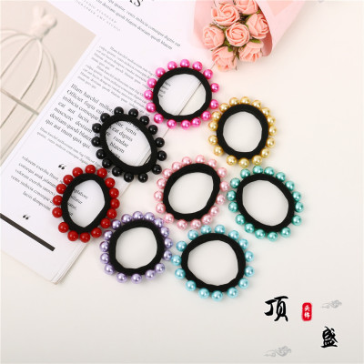 High Elastic All-Match Pearl Headband Hair Band Hair Accessories Headdress Hairtie Rubber Band