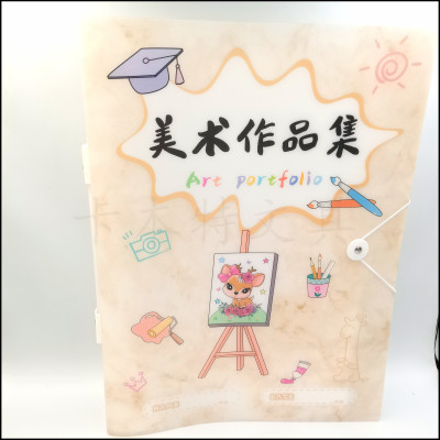 Student A3 Info Booklet Factory Direct Sales 30 Pages with Handle Picture Album Insert Document Folder Painting Drawing Buggy Bag