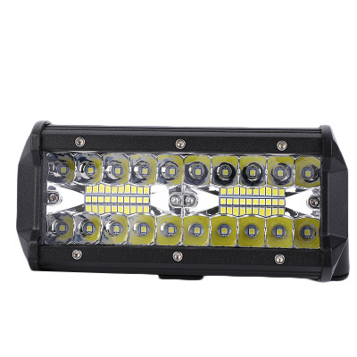 Car Modification Led White Light Highlight Spotlight Trinocular Three Rows 40led Lamp 120W Engineering Vehicle Work Light