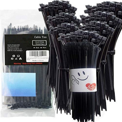 Zip Ties 8 Inches (about cm) Black Zip Ties Heavy Duty 1 Inch (about 0.5cm Wide