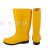 Yellow Rain Boots Long-Top Rain Shoes Non-Slip Rubber Shoes High-Top Rain Boots Construction Site Labor Protection Shoes