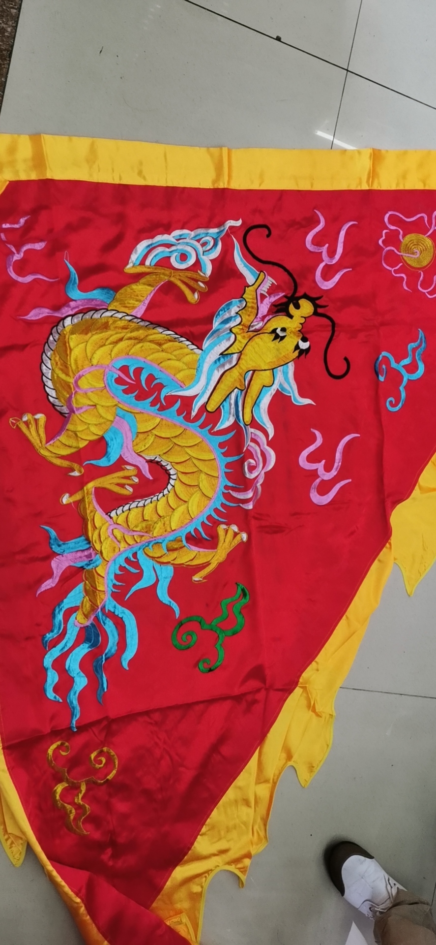 龙凤旗绣花旗佛教用旗庙会用旗