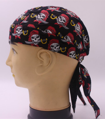 Spot Series Jingguaner Pirate Hat Outdoor Adult Riding Headscarf Multi-Color Ghost Head Series Headgear All Cotton