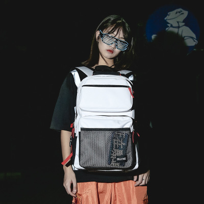 Schoolbag Female Korean Harajuku Ulzzang Backpack Simple Ins Super Popular High School Student Chic Large-Capacity Backpack