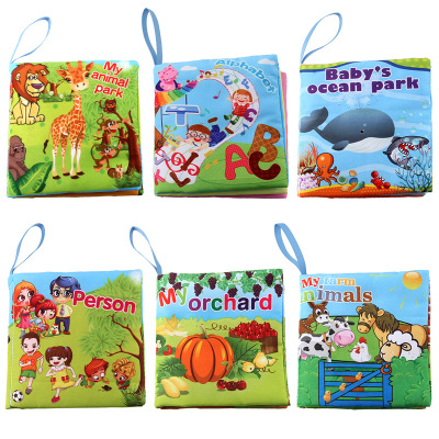 Original Direct Sales 6 Pack Baby Cloth Book Tear-Proof BB Call Baby Cloth Book Foreign Trade Early Education Toys Cloth Book