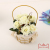 Living Room Dining Table Iron Flower Basket Simulation Plastic Flowers Home Decorative Fake Flower Bouquet Picnic Decoration Factory Direct Sales