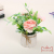 Decorative Light Luxury Artificial Flower Pot Nordic Living Room Artificial Flower Rose Bouquet Silk Flower Decoration Dining-Table Decoration Floral