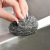 Household Large Size Stainless Steel Wire Ball Washing Scrubber Pot Bowl Cleaning Ball Kitchen Supplies Steel Wire Ball No Slag 6 Pieces