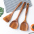 Acacia Mangium Creative Japanese and Korean Spatula Teak Long Handle Spatula Wooden Shovel Set Soup Spoon Wholesale Customization