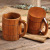 Factory Wholesale Customized Jujube Wood Beer Wooden Cup Personality Bar Living Room with Handle Wooden with Ear Beer Cup