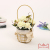 Living Room Dining Table Iron Flower Basket Simulation Plastic Flowers Home Decorative Fake Flower Bouquet Picnic Decoration Factory Direct Sales