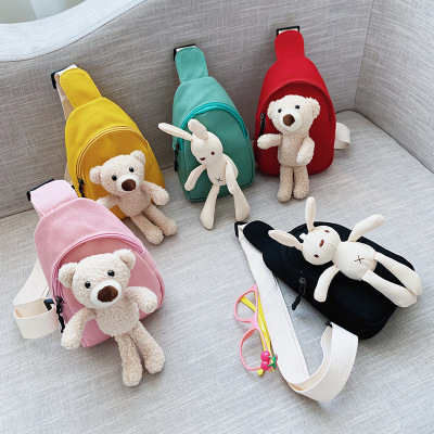 2021 New Cute Cartoon Rabbit Children's Bags Waist Bag Fashion Korean Small Bag Crossbody Bag Casual Wholesale